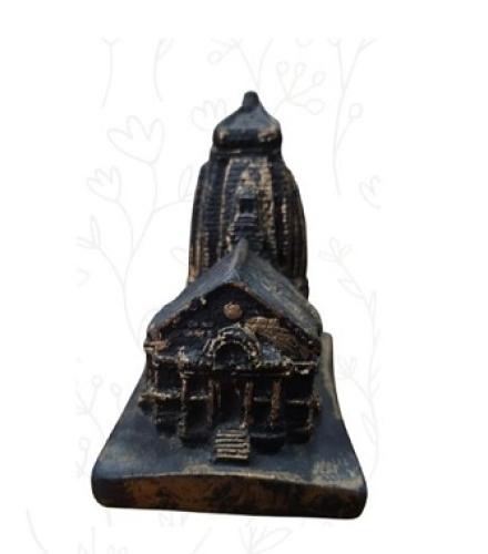 GUPTAS CREATION Kedarnath Black Golden Antique Home Decorative Showpiece  -  7 cm (Polyresin, Black)