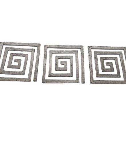 Shubh Sanket Vastu Lead Helix 4 inches (Set of 3 pcs) HOME Decorative Showpiece  -  11 cm (Cast Iron, Grey)