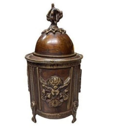 METAL EMPORIUM Antique Finish Table showpiece Box for Home Decoration 
