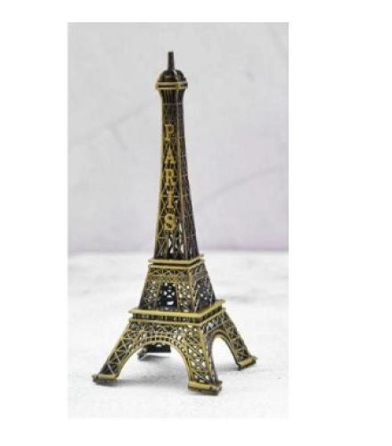 Archna Handicraft Antique Finish Metal Paris Eiffel Tower Metal Craft Famous Landmark (6x2.5 Inch) Home Decorative Showpiece  -  30 cm (Metal, Copper)