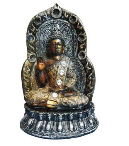 Abscollections Home Decorative Showpiece  -  26 cm (Resin, Gold, Black)