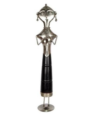 Lal Haveli Decorative Table Top Wood & Steel Musician Statue Home Decorative Showpiece