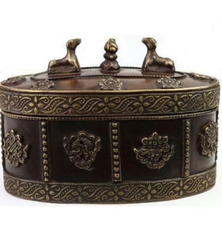 Bhunes Brass Multipurpose Vintage Box – Handcrafted Antique Storage Container For Jewel Home Decorative Showpiece