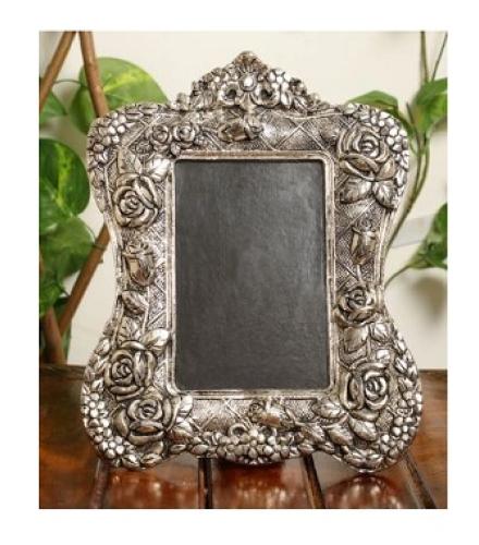  SMILES GIFT Silver Plated Photo Frame With Box & Bag | For Table, Home, Return Gift Home Decorative Showpiece