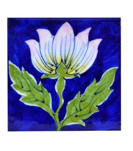 shriyam craft Blue Pottery Decorative Tiles for wall Home Decorative Showpiece  -  10 cm