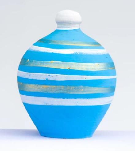BS NATURAL Clay Art Clay Coin Bank/Mitti Ka Gullak for Kids (Pack of 1) Multicolor Coin Bank Home decore