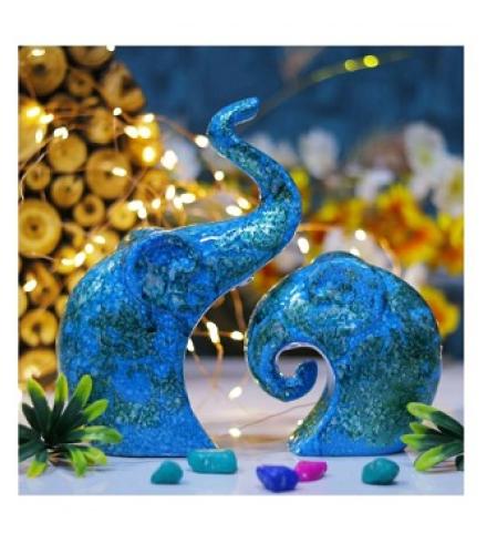 Homes Luxurious Elephant Family For Home Décor Decorative Showpiece