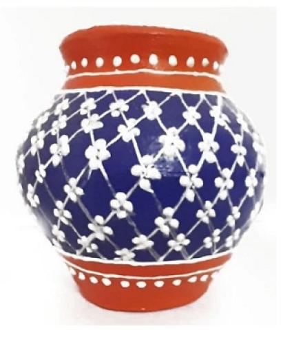 My Little Princess Pottery Kalash (Multicolor) Home Deocre