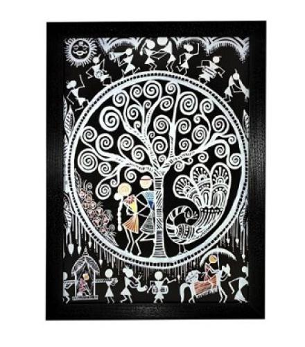 Chaque Décor Warli Family Tree Textured Home Decore