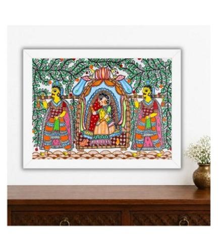 Aakarshak Handmade Mithila Doli Kahar Bidai Painting Wedding Wall Art Home Decore