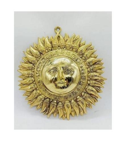 Shubh Sanket Vastu Brass Sun 10 inch Home Decorative Showpiece  