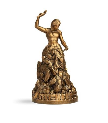 Self-Made Woman Sculpture - Inspirational Woman Statue Women Empowerment Decorative Showpiece for Home Decor