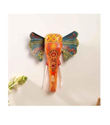 Handpainted Wooden Elephant Wall Home Decor