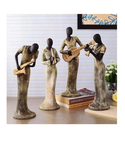 TIED RIBBONS Resin Ladies Playing Musical Instrument Showpiece For Home Decor