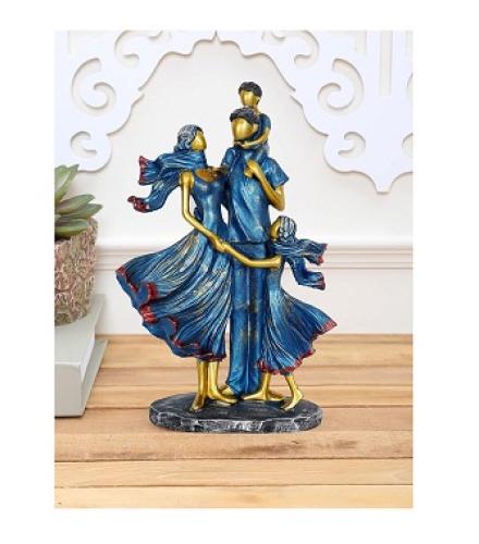 ZART Polyresin Family Couple Showpiece for Home Decor 