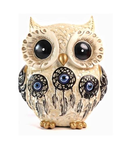 The Spiritual Living Owl Statue for Good Luck Showpiece for Home Decor