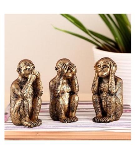 Monkey Different Poses Statue Decorative Showpiece for Home Decor