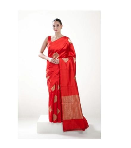 Red Boota Pure Silk Handloom Banarasi Saree