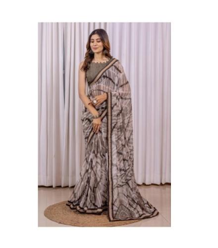VIBHAGYAA Printed Daily Wear Chiffon Saree