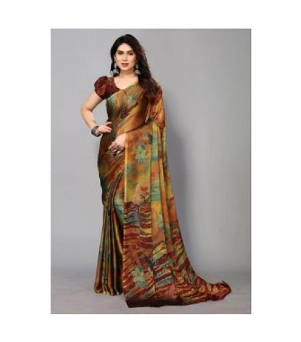  Floral Print Daily Wear Chiffon, Georgette Saree (Maroon)