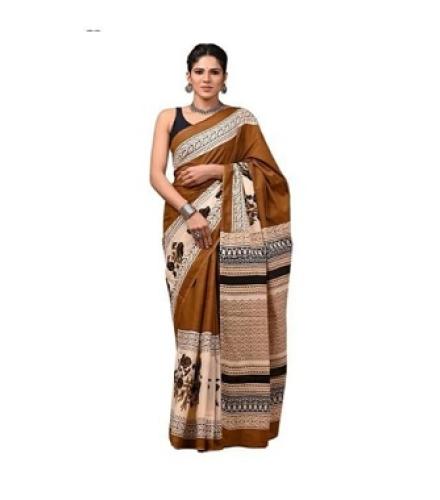 Tetarwal Floral Print Daily Wear Pure Cotton Saree (Multicolor)