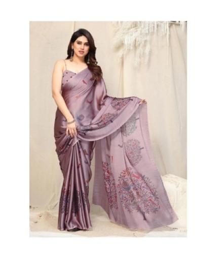 MIRCHI FASHION Solid/Plain, Embellished Daily Wear Chiffon, Georgette Saree (Pink, Multicolor)