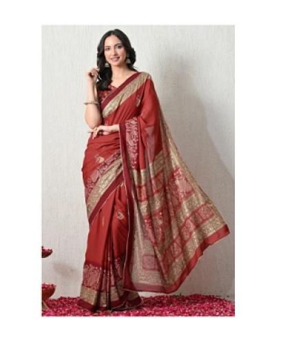 MIRCHI FASHION Printed, Blocked Printed Daily Wear Chiffon, Georgette Saree (Multicolor)