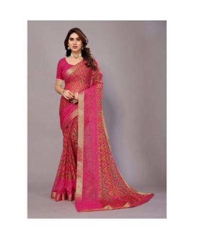 EMV Embroidered Daily Wear Brasso, Chiffon Saree (Multicolor)
