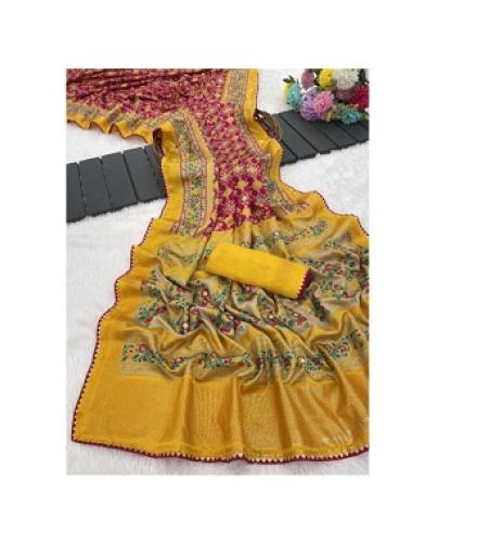 Vini Enterprises Floral Print Bollywood Georgette Saree (Multicolor)